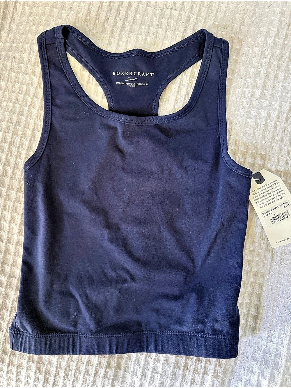 Boxercraft Zen Racerback Sport Tank Racerback Tank in Blue Size Small NWT